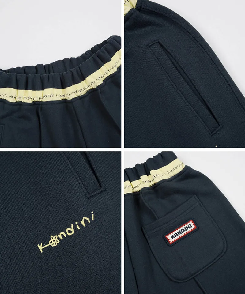 KANDINI Logo Point Sweat Pants - Navy