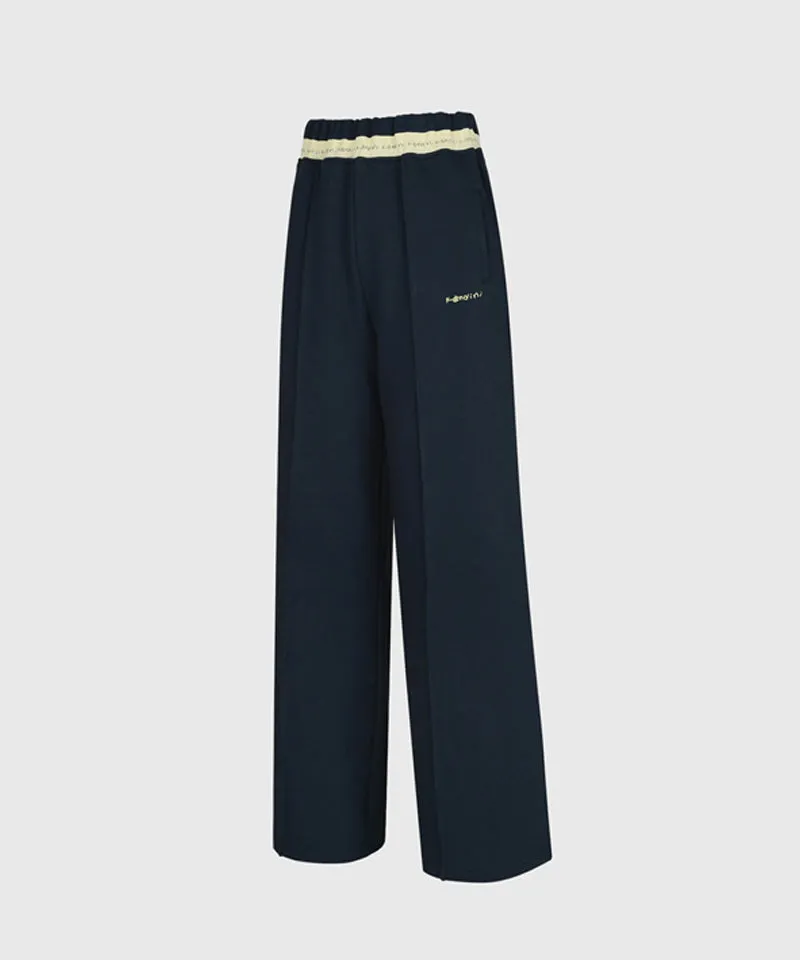 KANDINI Logo Point Sweat Pants - Navy