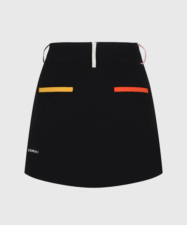 KANDINI Slit Mini Skirt - Black