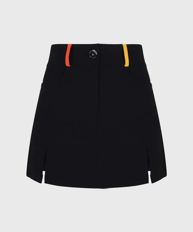 KANDINI Slit Mini Skirt - Black
