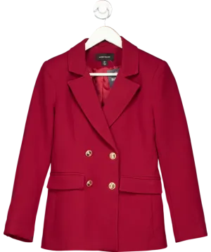 Karen Millen Red Compact Stretch Essential Tailored Doubled Breasted Blazer UK 6