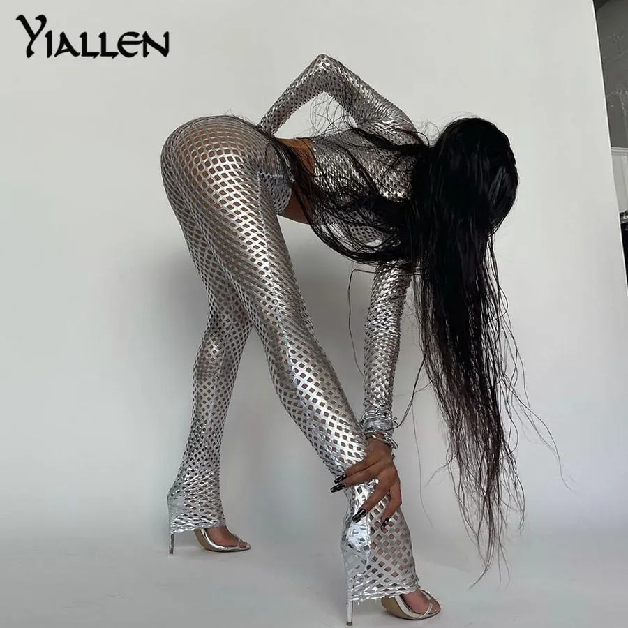 Ladies Silver Wholly Sweat Sexy 2 Piece Pants Set