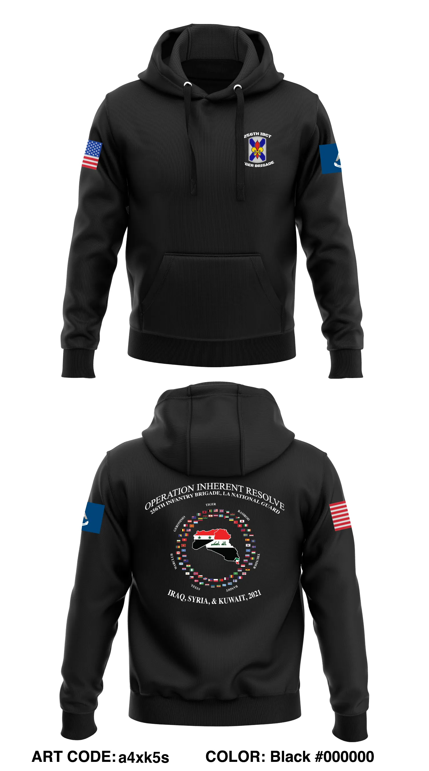 LANG 256th IBCT Store 1  Core Men's Hooded Performance Sweatshirt - a4xk5s