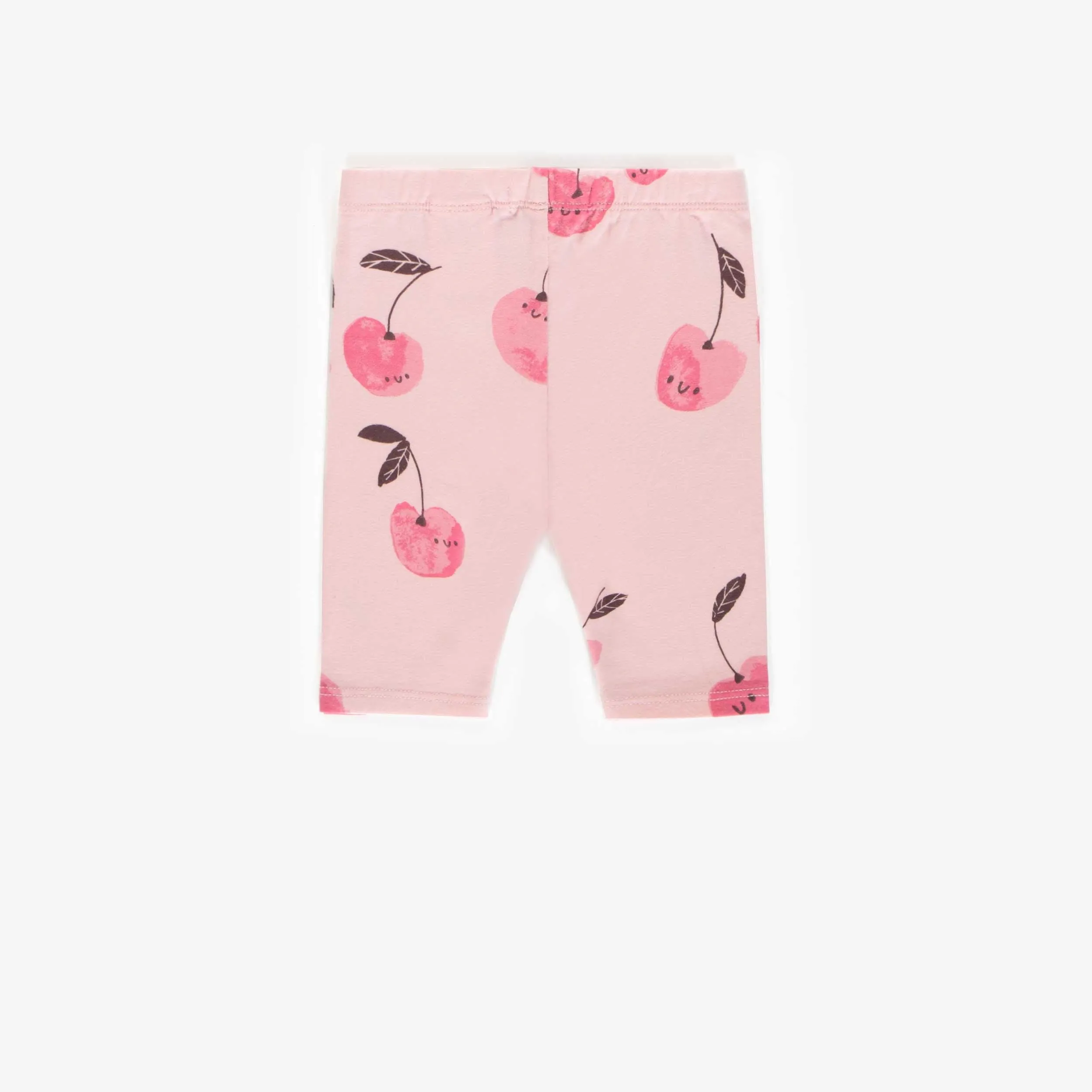 Legging ¾ rose à motifs, bébé  || Pink patterned ¾ legging, baby