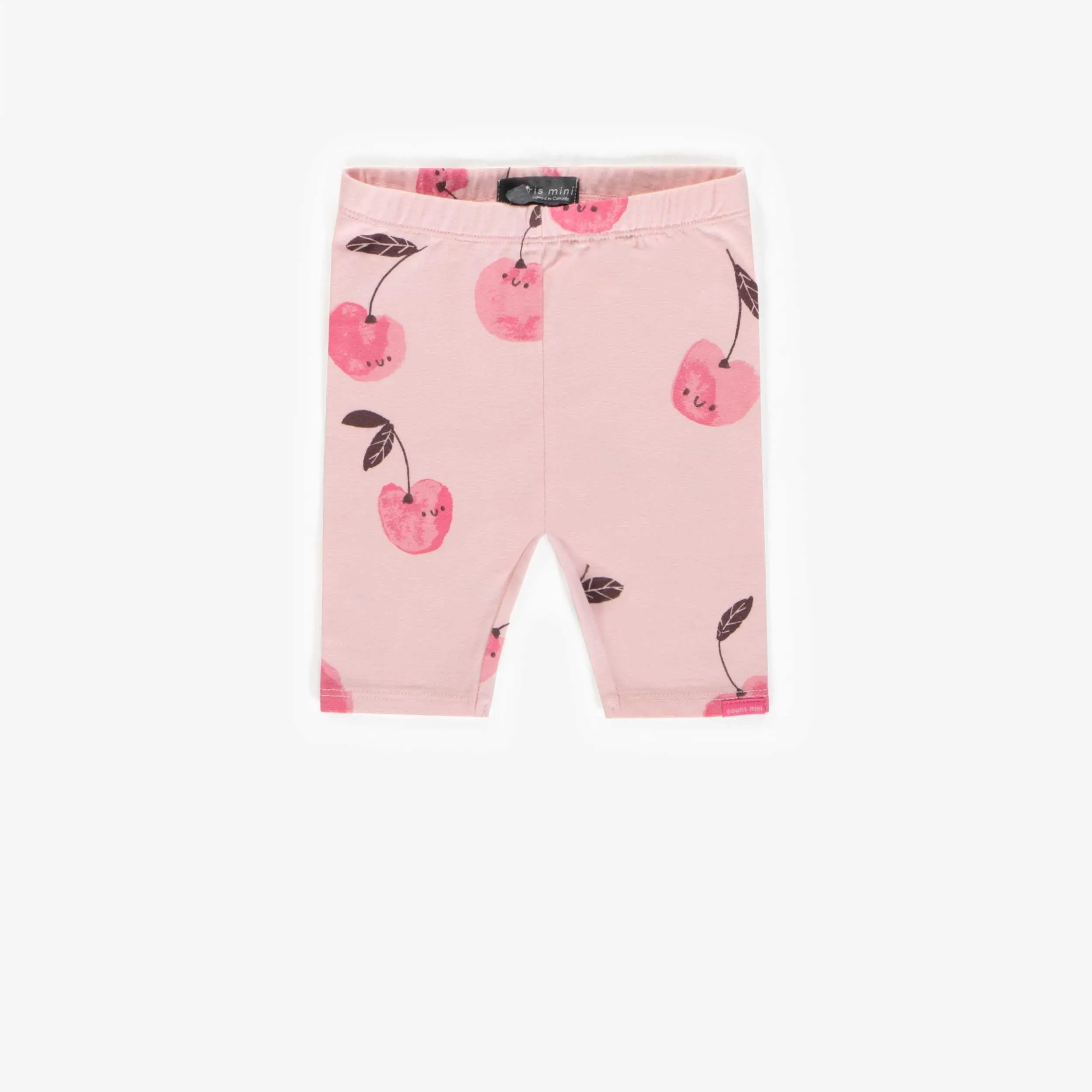 Legging ¾ rose à motifs, bébé  || Pink patterned ¾ legging, baby