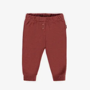 Legging rouille en crêpe de coton français, bébé  || Rust crepe French Terry legging, baby