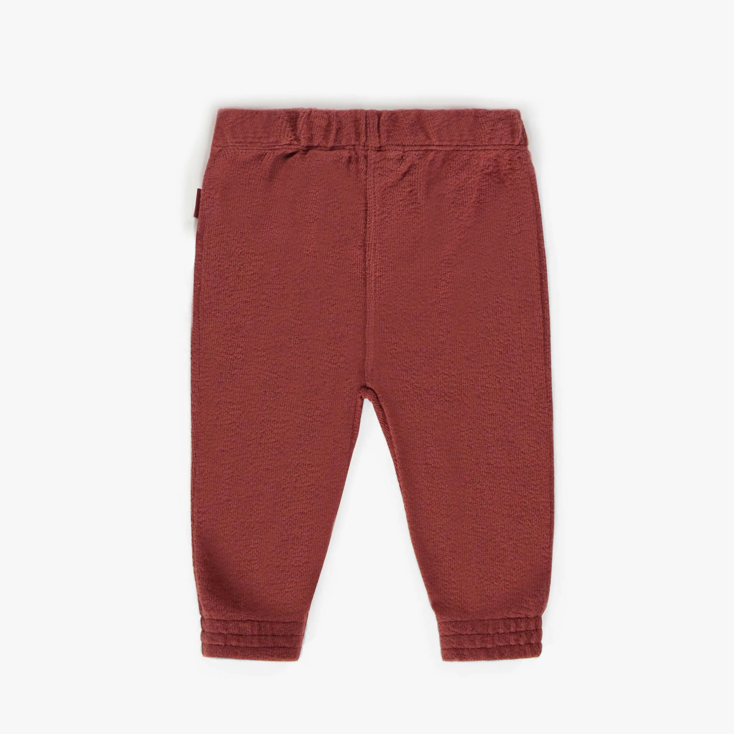 Legging rouille en crêpe de coton français, bébé  || Rust crepe French Terry legging, baby