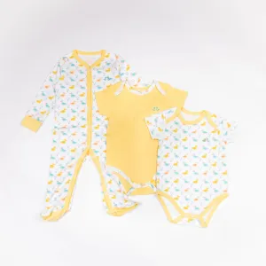 Little Ducks Baby Grow & 2 Piece Vest Set