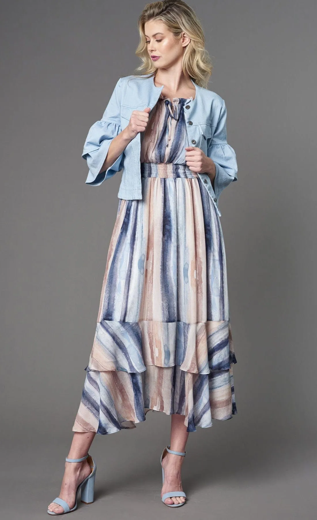 Lola & Sophie Ruffle Sleeve Jacket