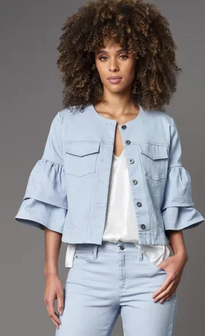 Lola & Sophie Ruffle Sleeve Jacket