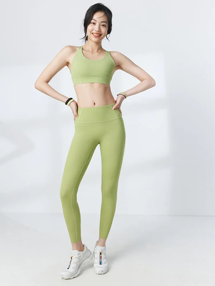 LYCRA®×IMOVE素材ハイウエスト パンツ レギンス