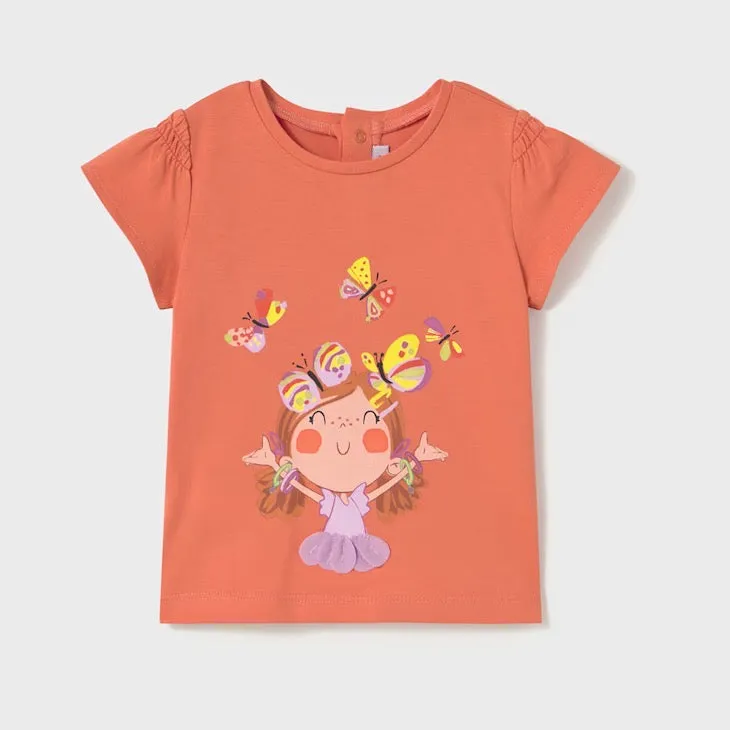Mayoral Infant Girls T-Shirt 1049 Orange