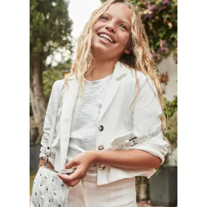Mayoral Older Girls Metallic T-Shirt 6027 Silver