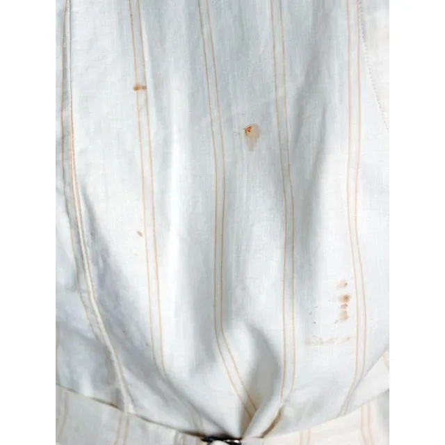 Mens Victorian 4 Pocket Linen  Woven B & W Vest Waistcoat White 39 Chest