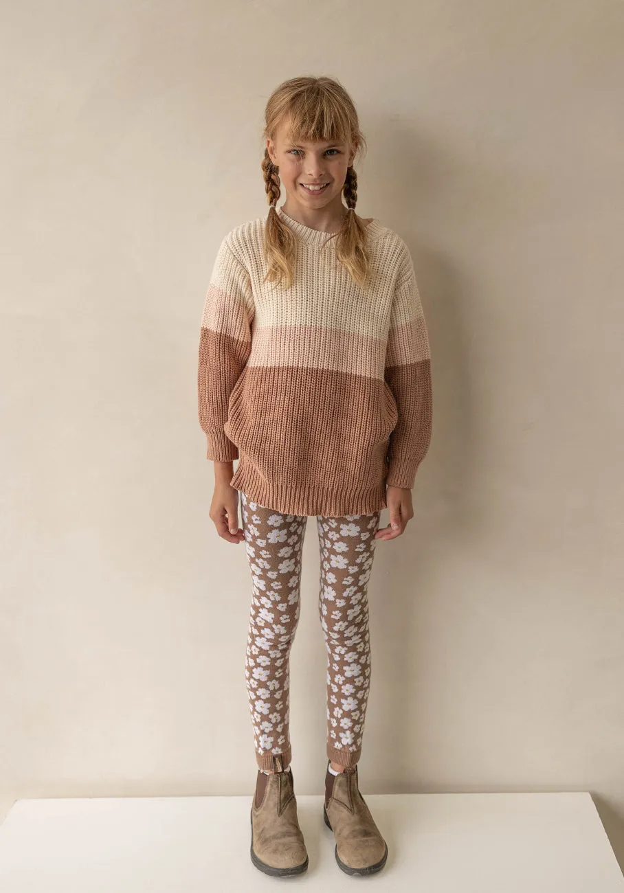 Miann & Co Kids - Tri-Tone Chunky Knit Jumper - Neapolitan
