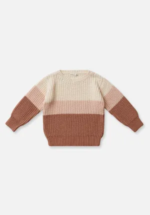 Miann & Co Kids - Tri-Tone Chunky Knit Jumper - Neapolitan