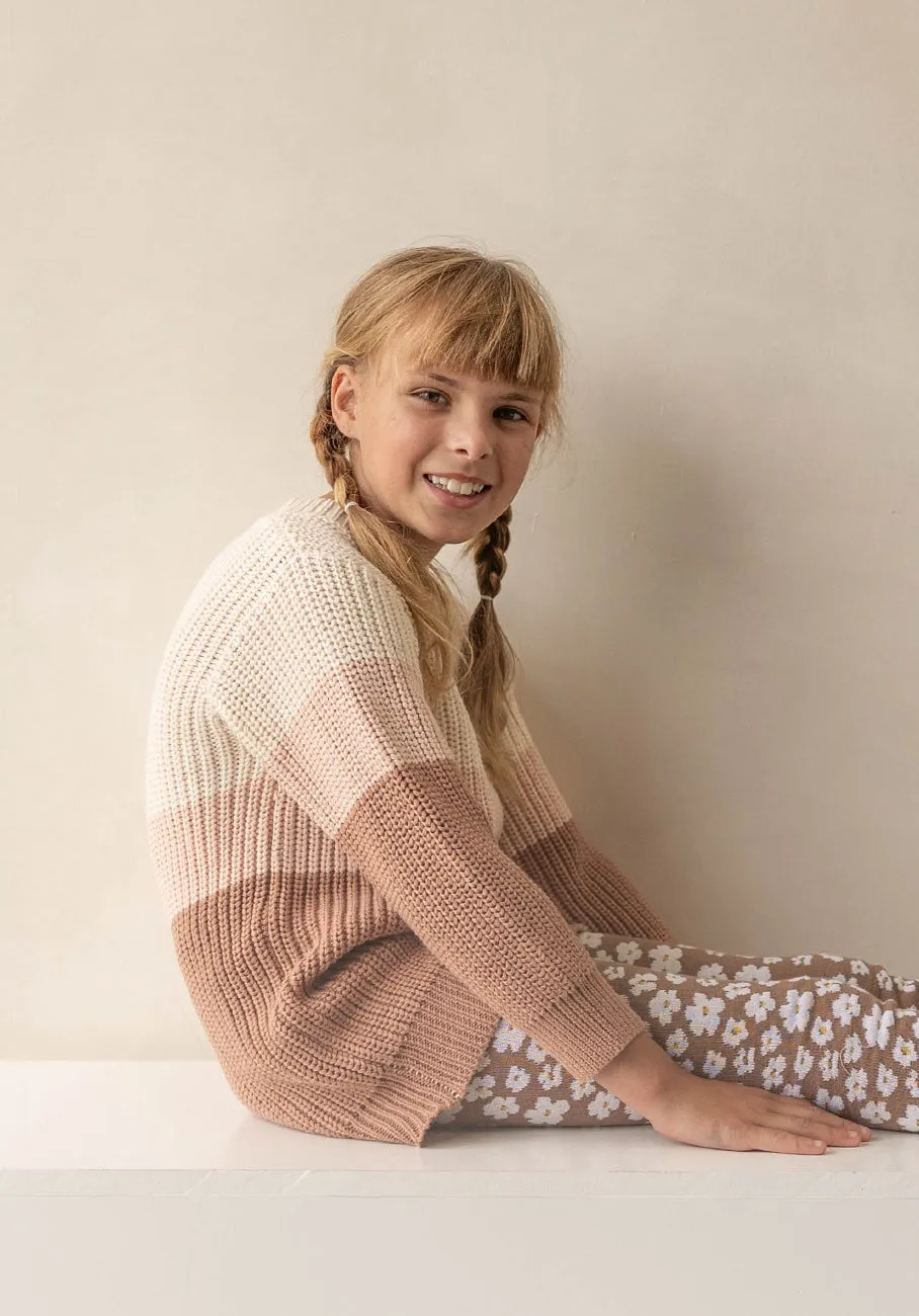 Miann & Co Kids - Tri-Tone Chunky Knit Jumper - Neapolitan