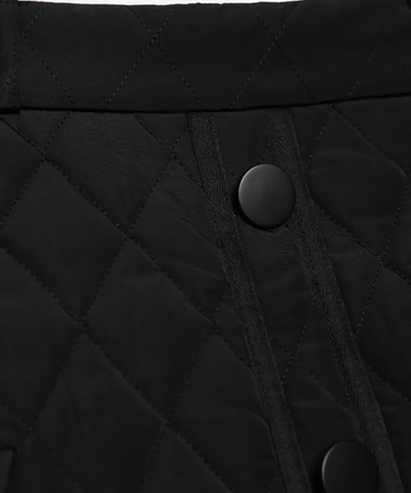 OBER Golf Diamond Quilting Padding Skirt - Black