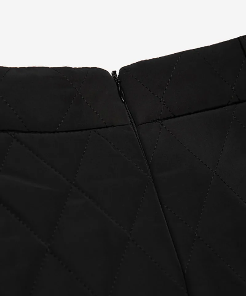 OBER Golf Diamond Quilting Padding Skirt - Black