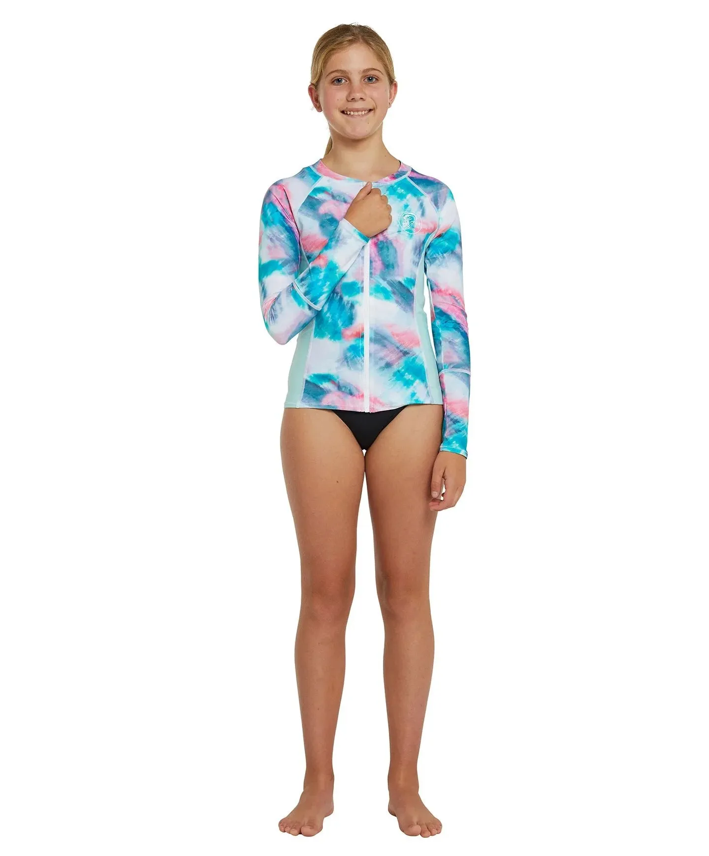 O'Neill Bahia Girls FZ LS Rash Vest