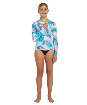 O'Neill Bahia Girls FZ LS Rash Vest