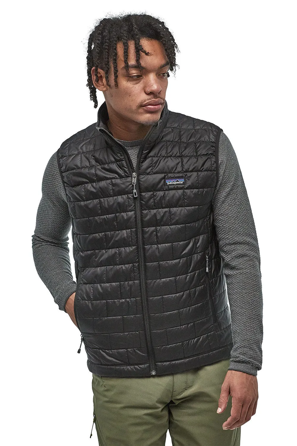 Patagonia Men’s Nano Puff Full Zip Vest in Black | 84242-BLK
