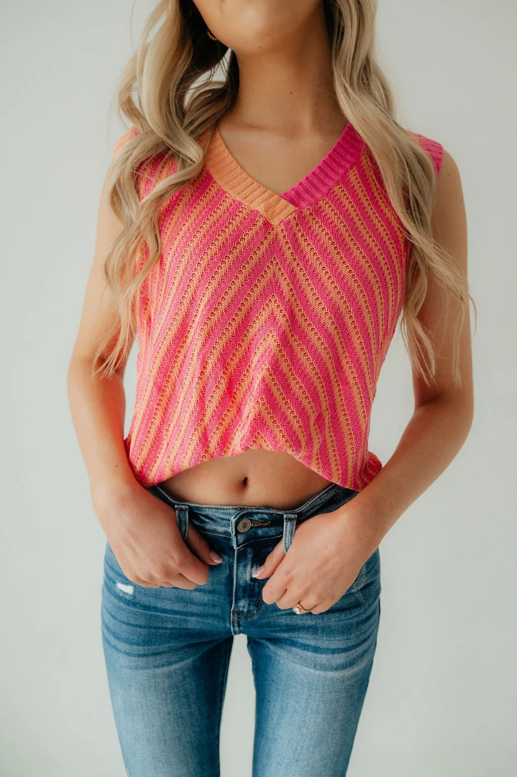 Pink Sweater Vest