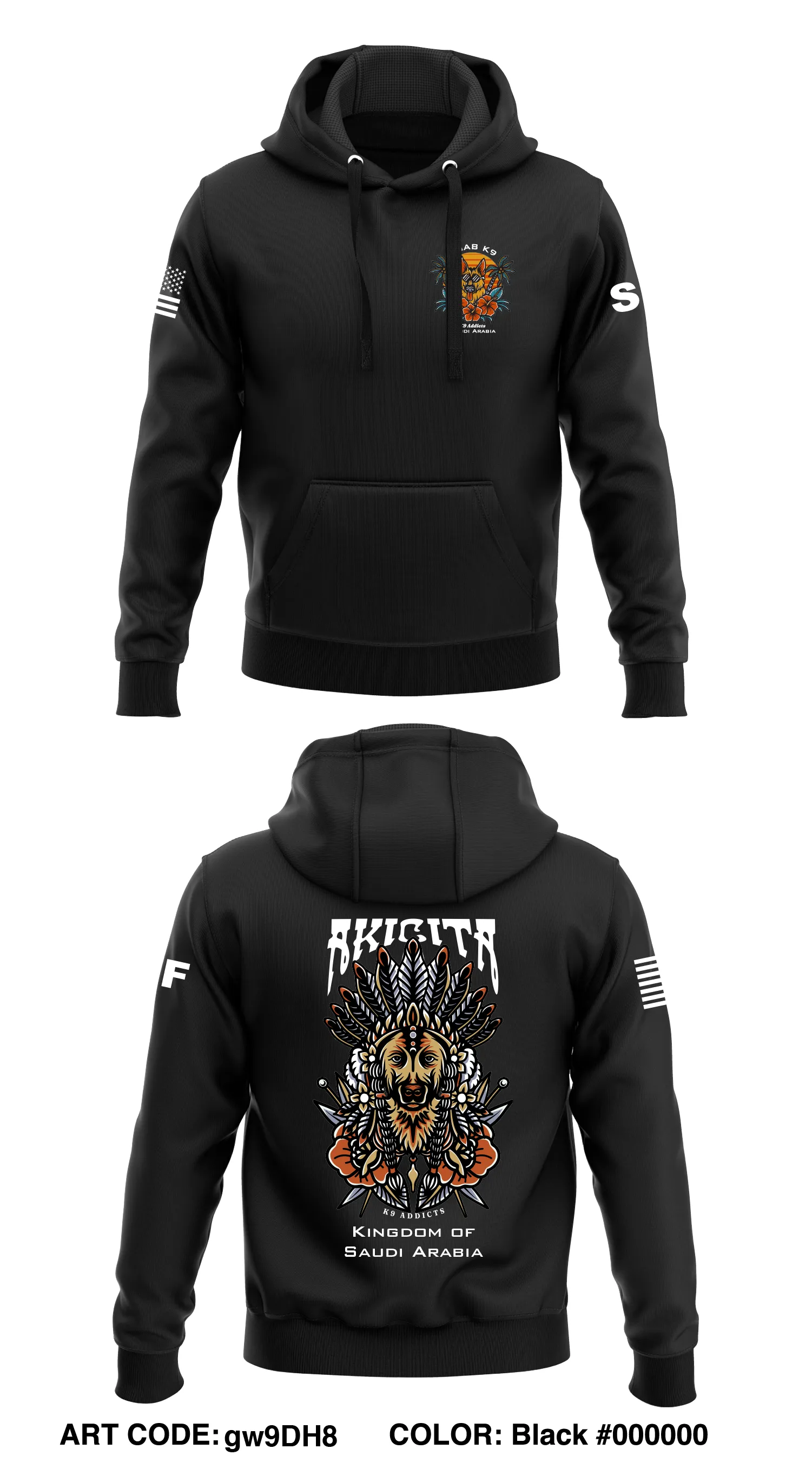 PSAB K9  Core Men's Hooded Performance Sweatshirt - gw9DH8