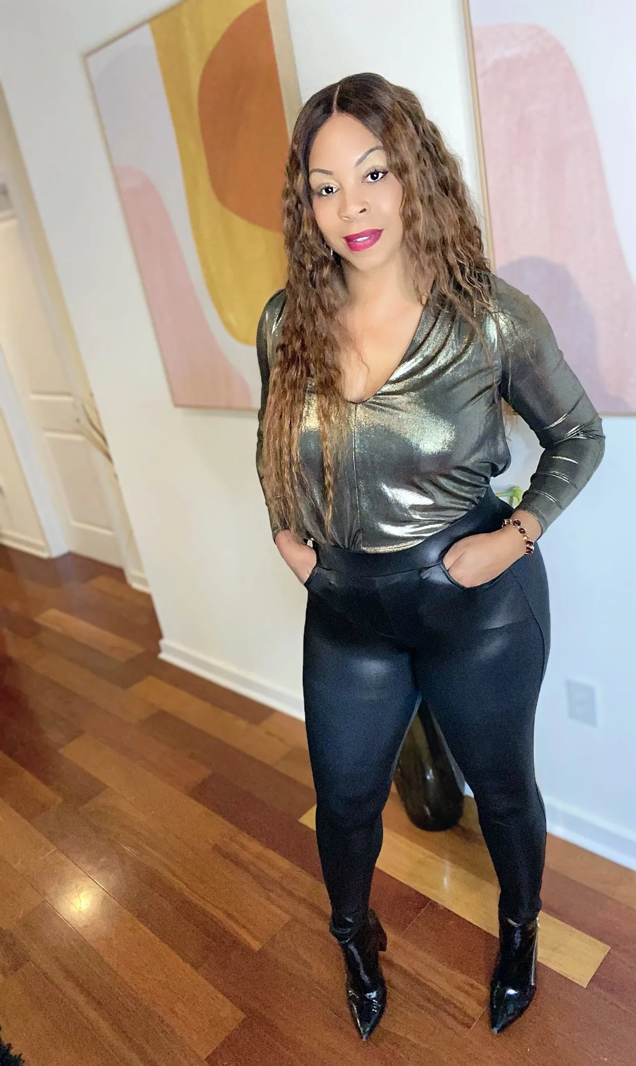 PU Leather Pocket Pants! Sizes to 3X