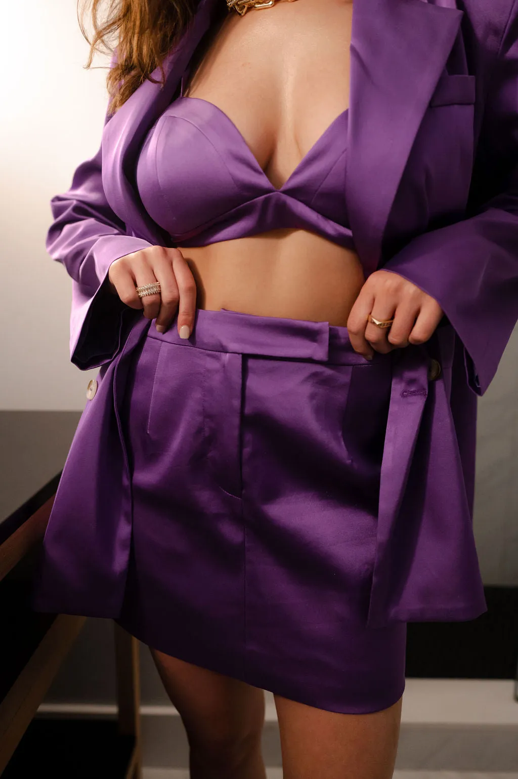 PURPLE BLAZER SET