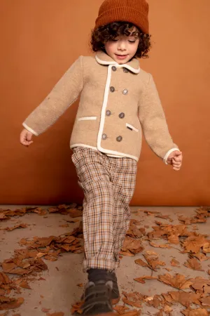 "Charles" Camel & Ivory Merino Wool Jacket