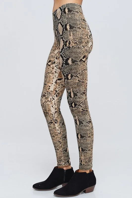 REBEL SNAKE PRINT LEGGING