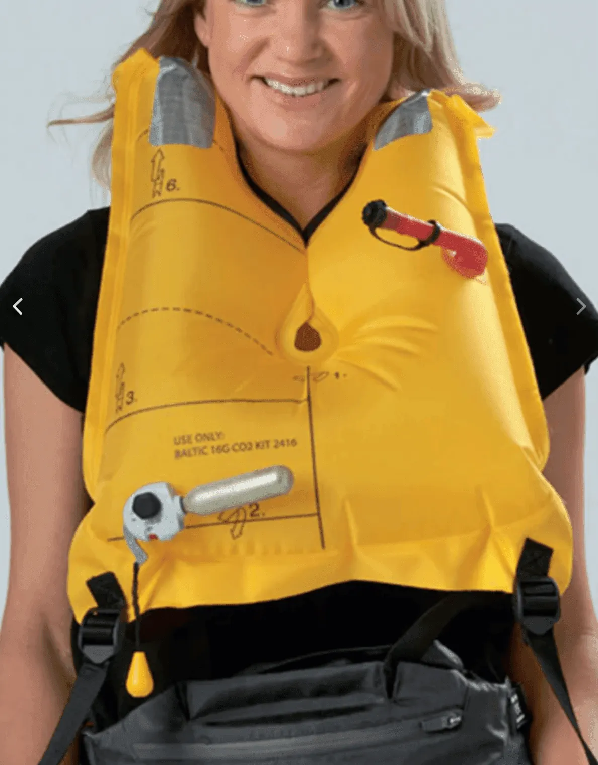 Red Paddle Board Airbelt Personal Flotation Device (PFD) Grey