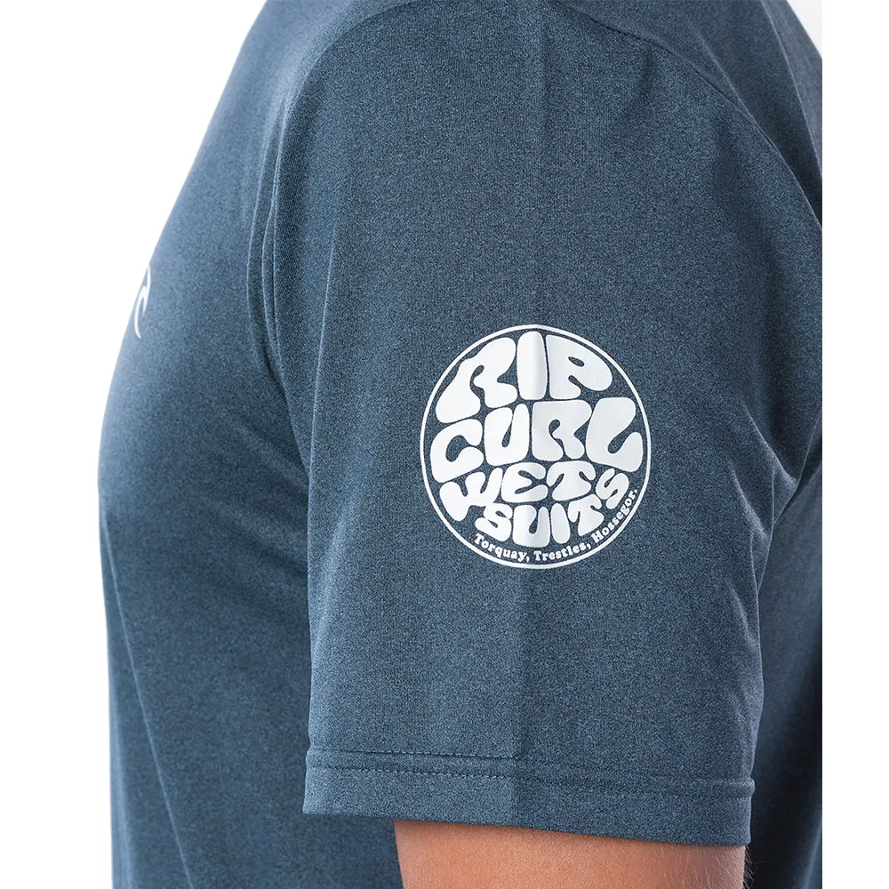 Rip Curl Dawn Patrol Short Sleeved Surf Tee - Navy Marle