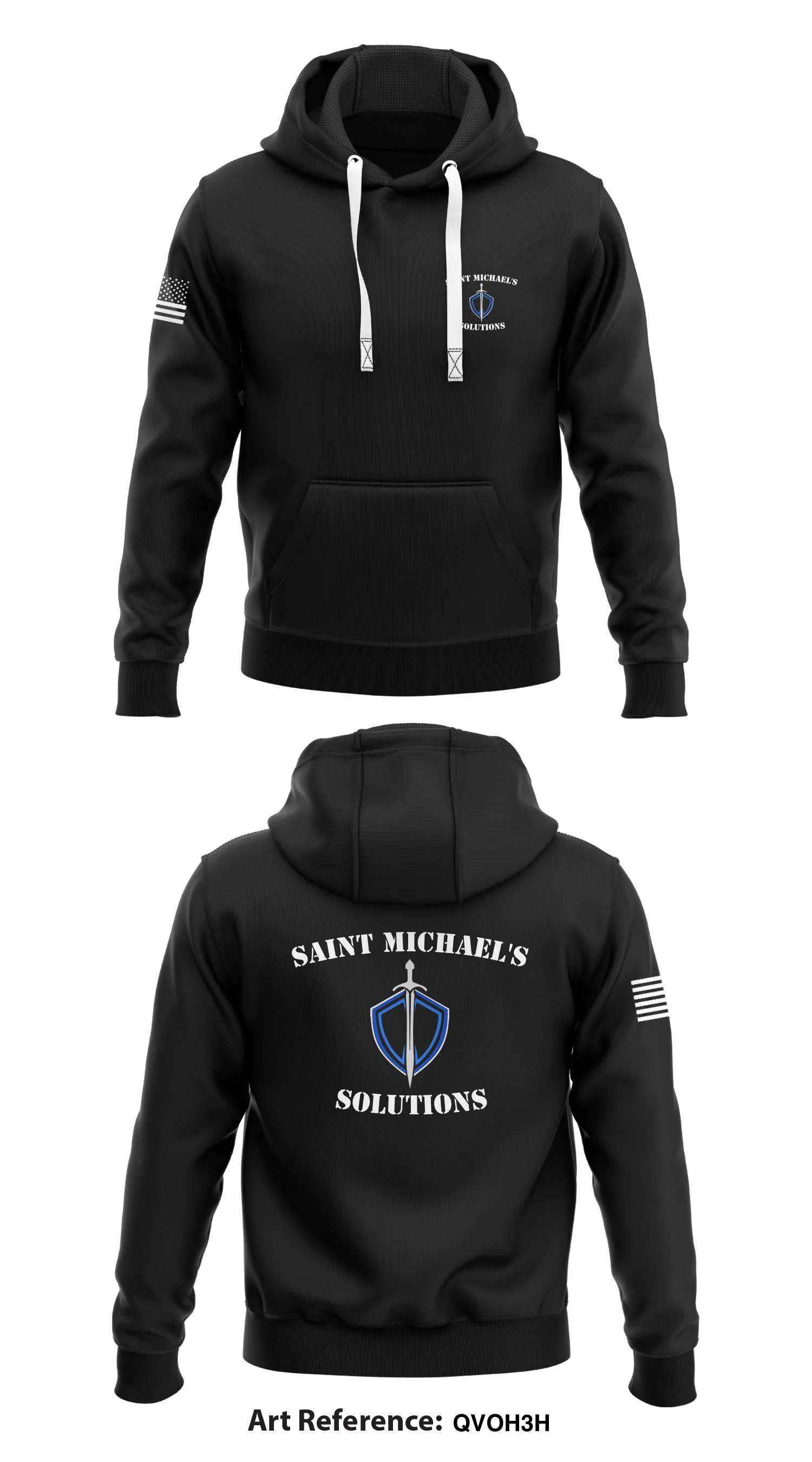 Saint Michael's Solutions Store 1  Core Men's Hooded Performance Sweatshirt - QVOh3H