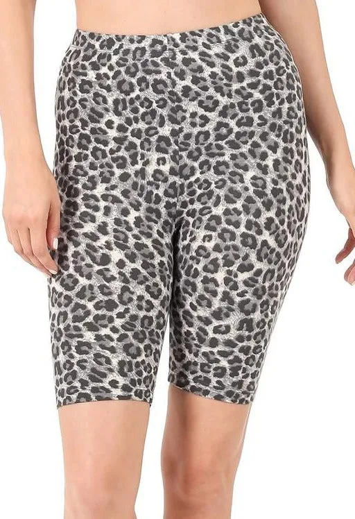 SKYLAR LEOPARD BIKER SHORTS