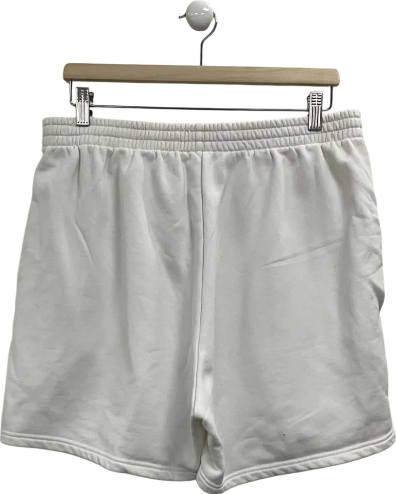 SLA the label White Embroidered Sweat Shorts UK XL