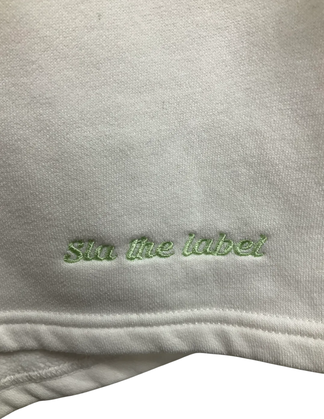 SLA the label White Embroidered Sweat Shorts UK XL