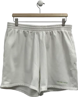 SLA the label White Embroidered Sweat Shorts UK XL