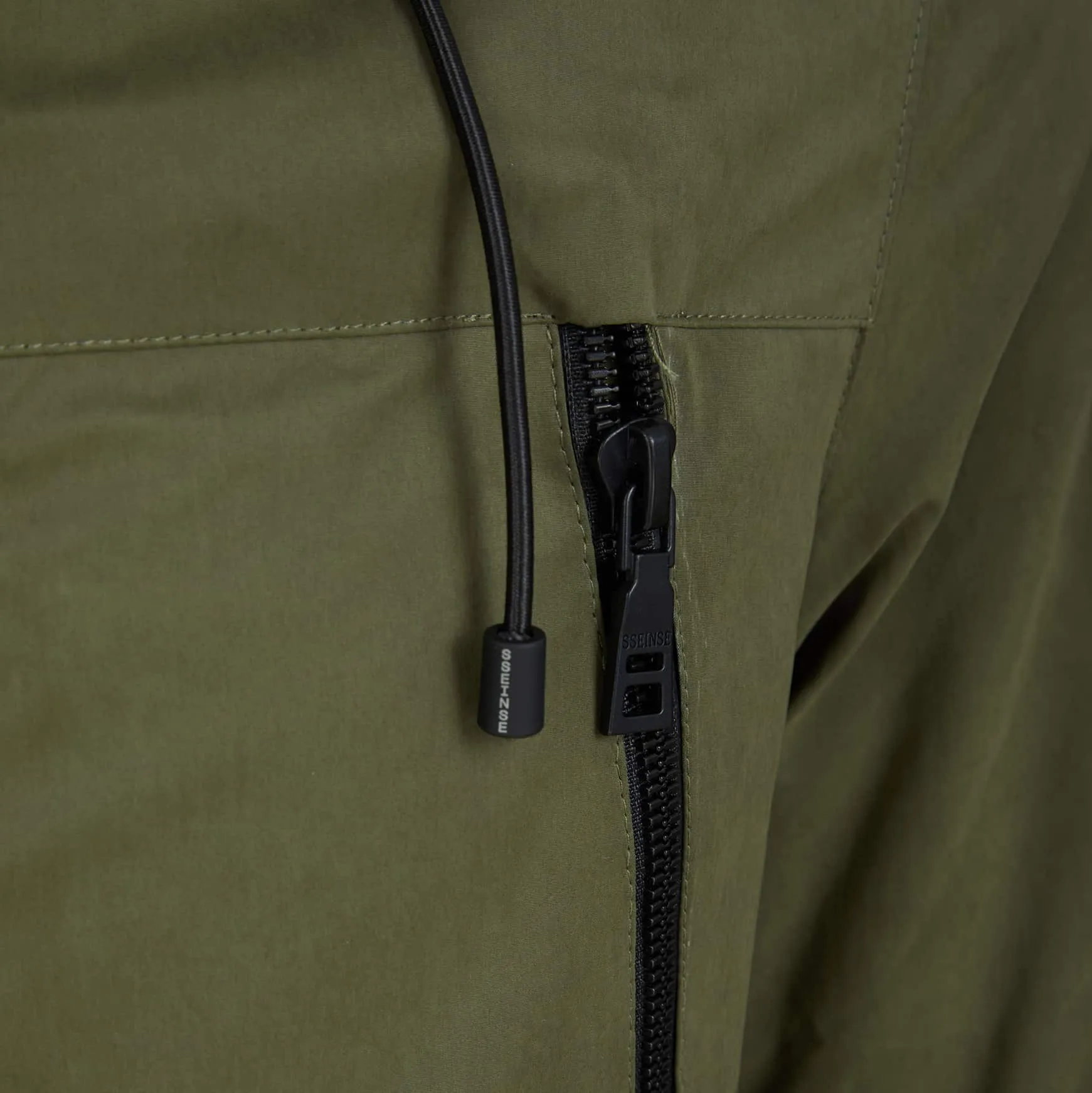 SSEINSE GIUBBINO LONG HOODED FITTED JACKET