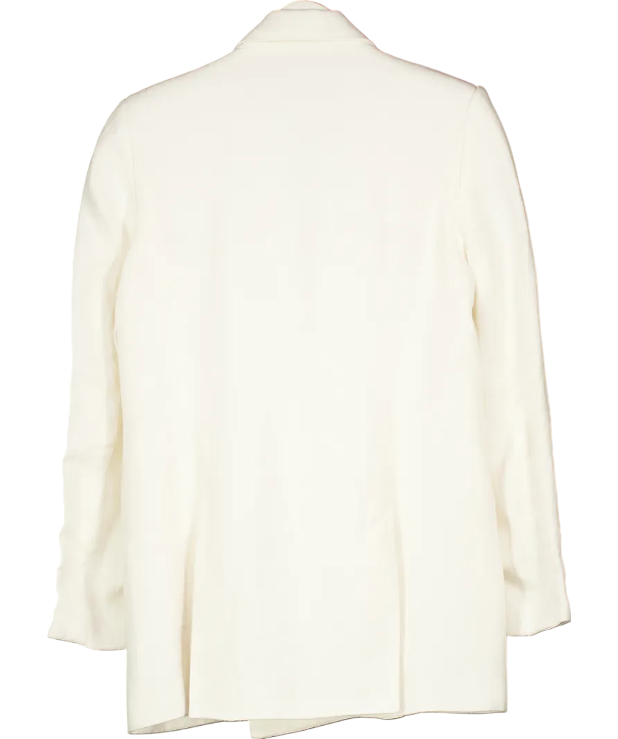 St Agni Cream Linen Split Sleeve Blazer UK S