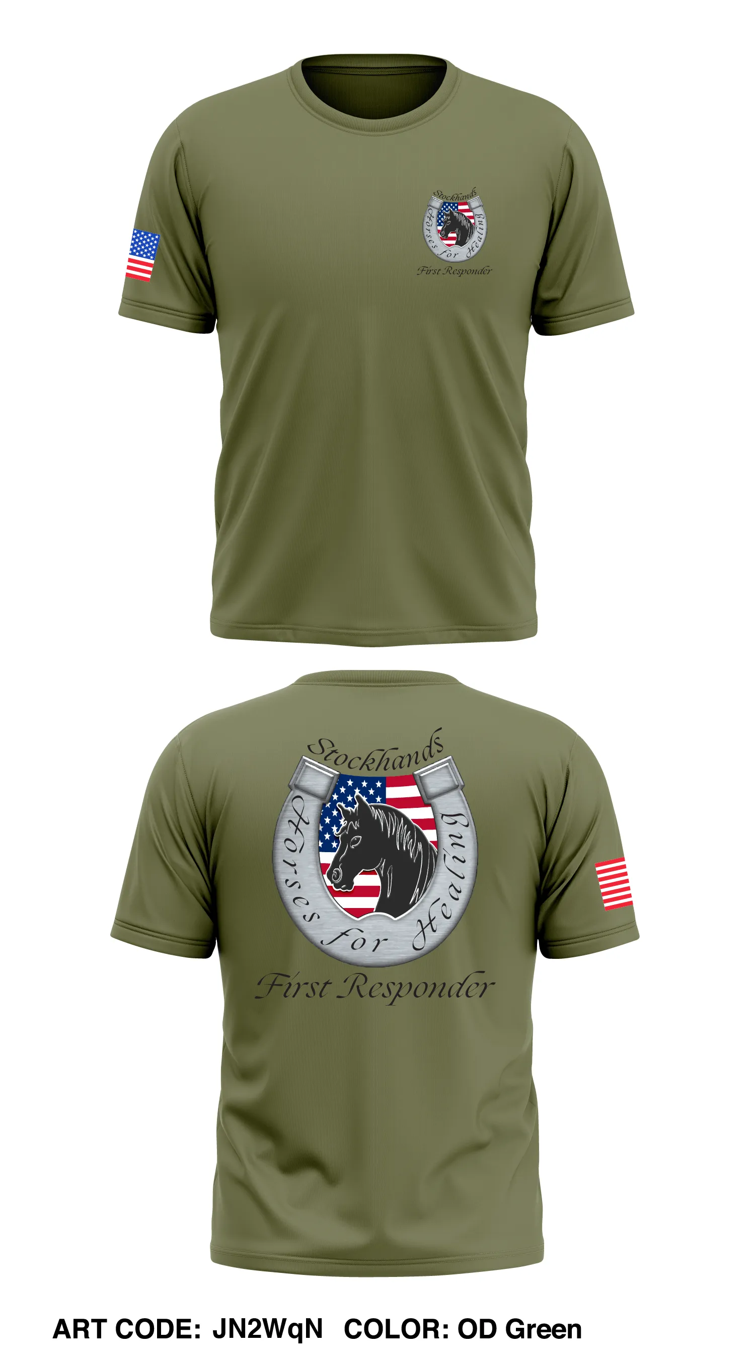 Stockshands Horses For Healing Store 1 Core Men's SS Performance Tee - JN2WqN