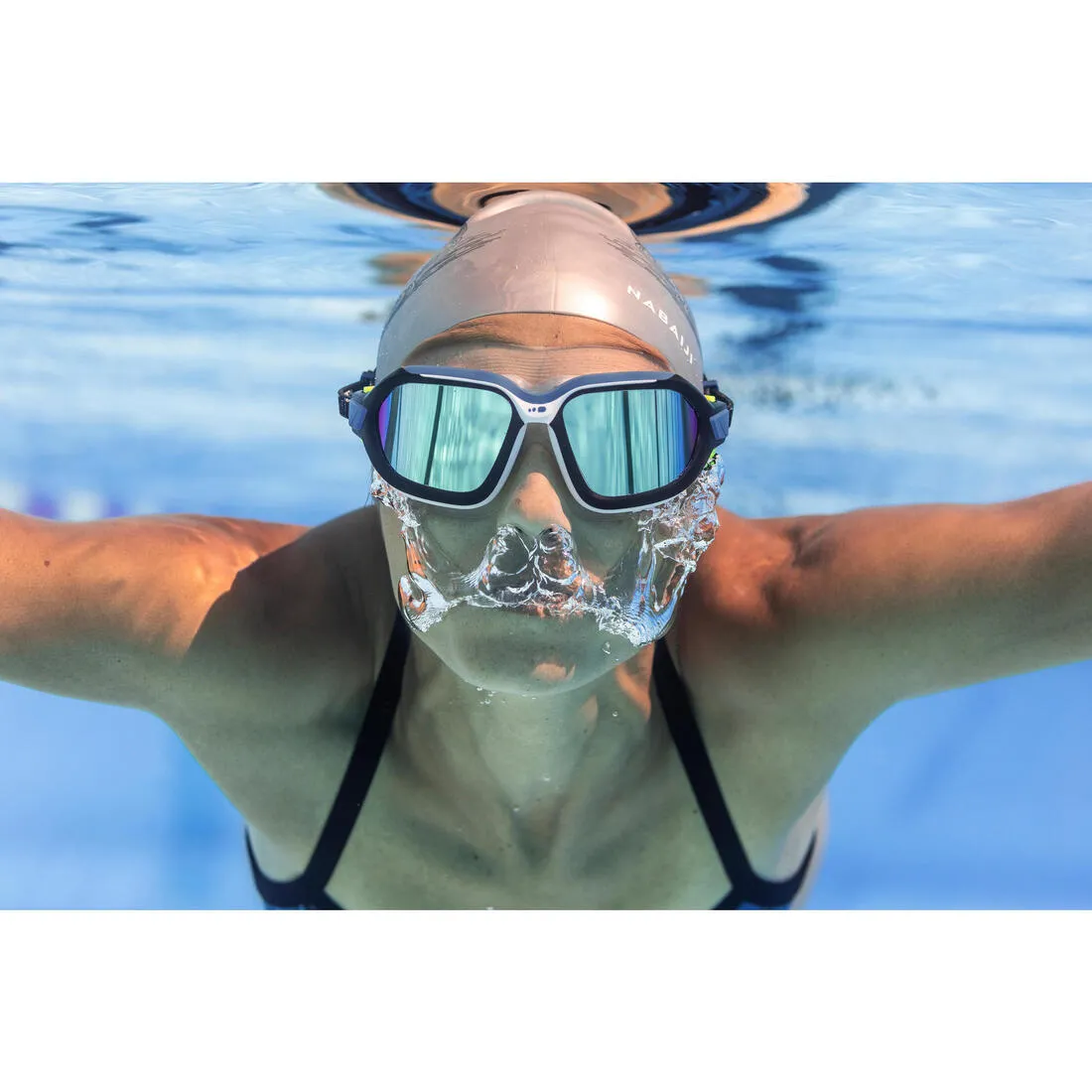Swimming mask Active - Mirrored lenses - Size large