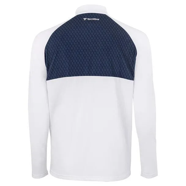 Tecnifibre Mens Thermo Badminton Zipper Longsleeve - White