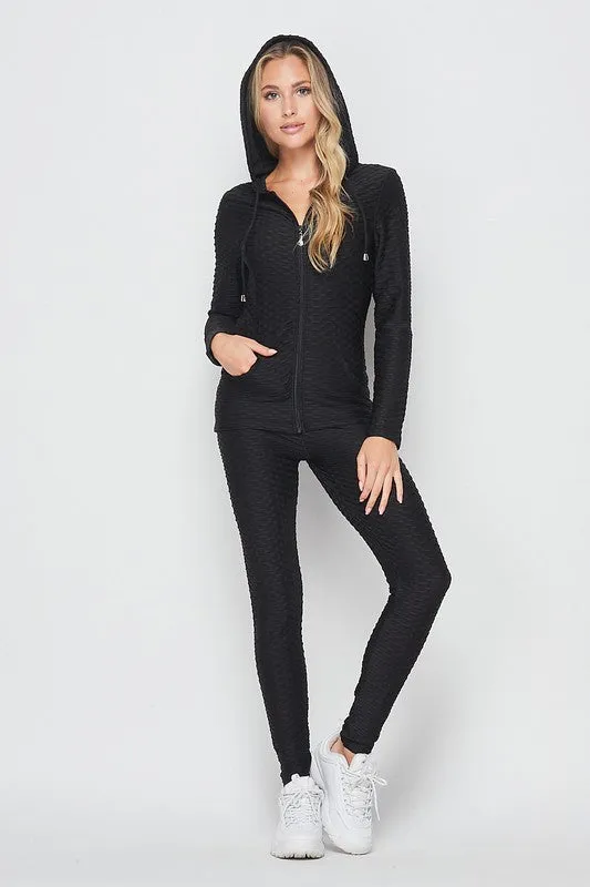 TEXTURED ZIP UP JACKET