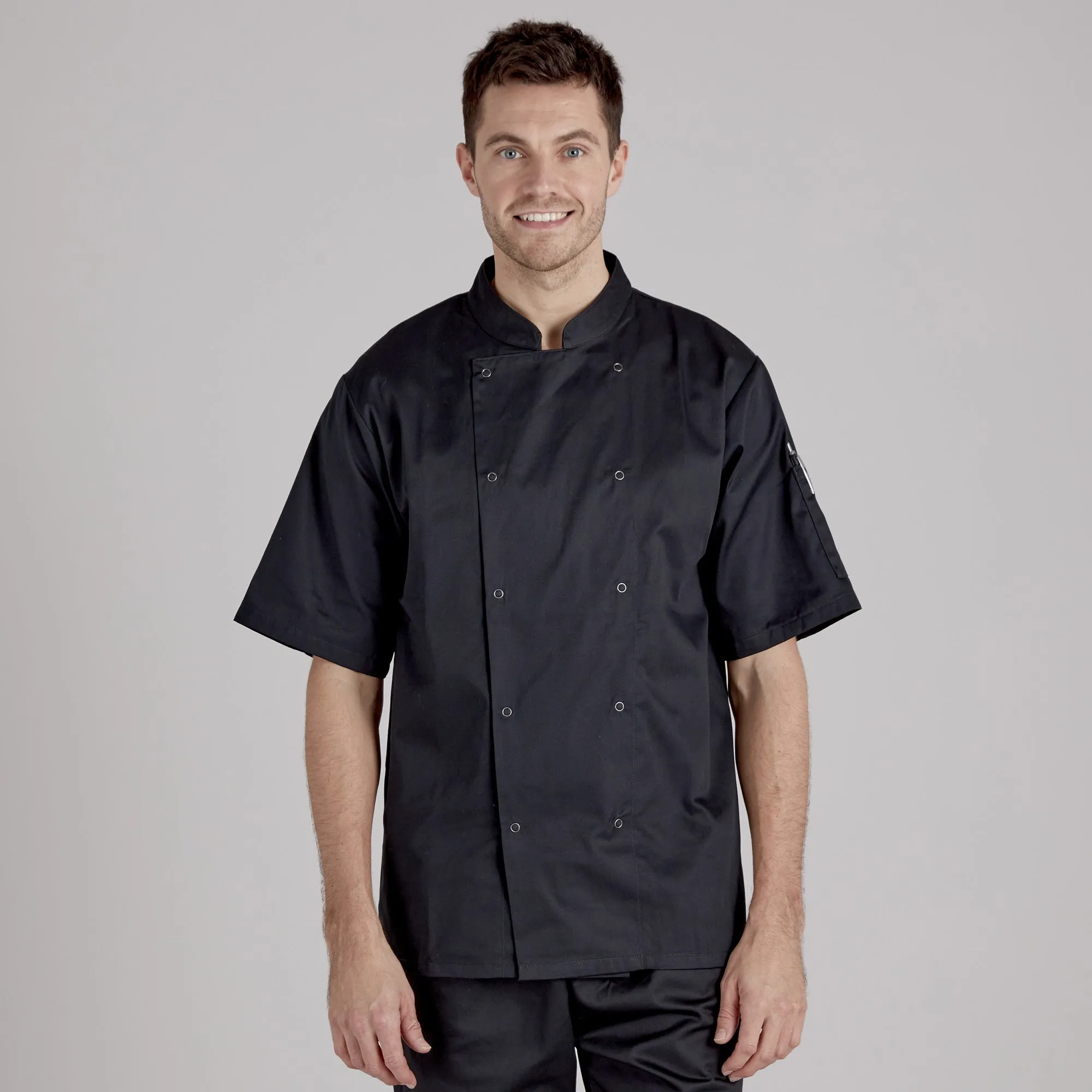 Twin Pack - Professional Chefs Jacket - Short Sleeve - Black