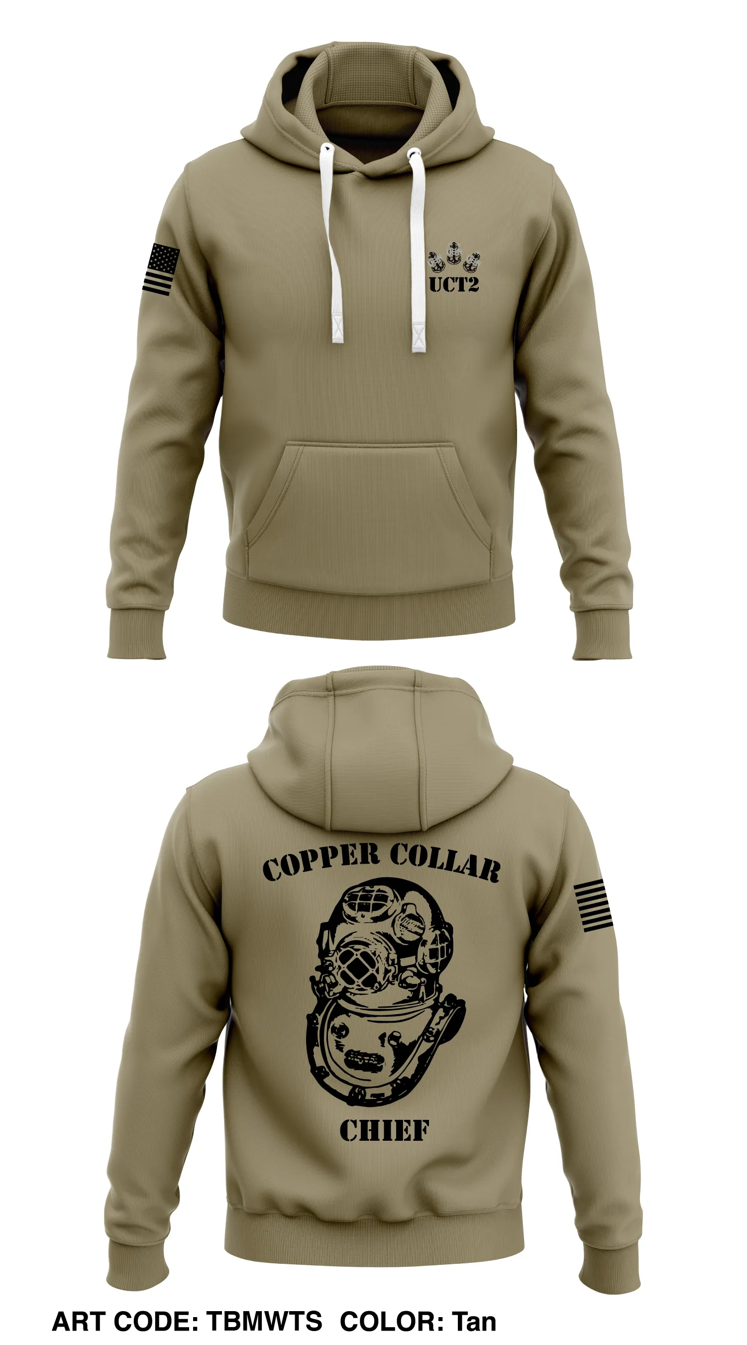 Underwater Construction Team TWO  Store 1  Core Men's Hooded Performance Sweatshirt - TBMWTS