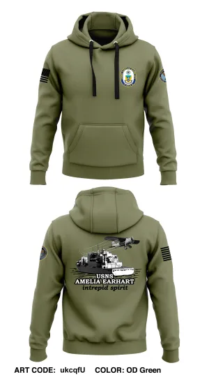 USNS AMELIA EARHART  Core Men's Hooded Performance Sweatshirt - ukcqfU