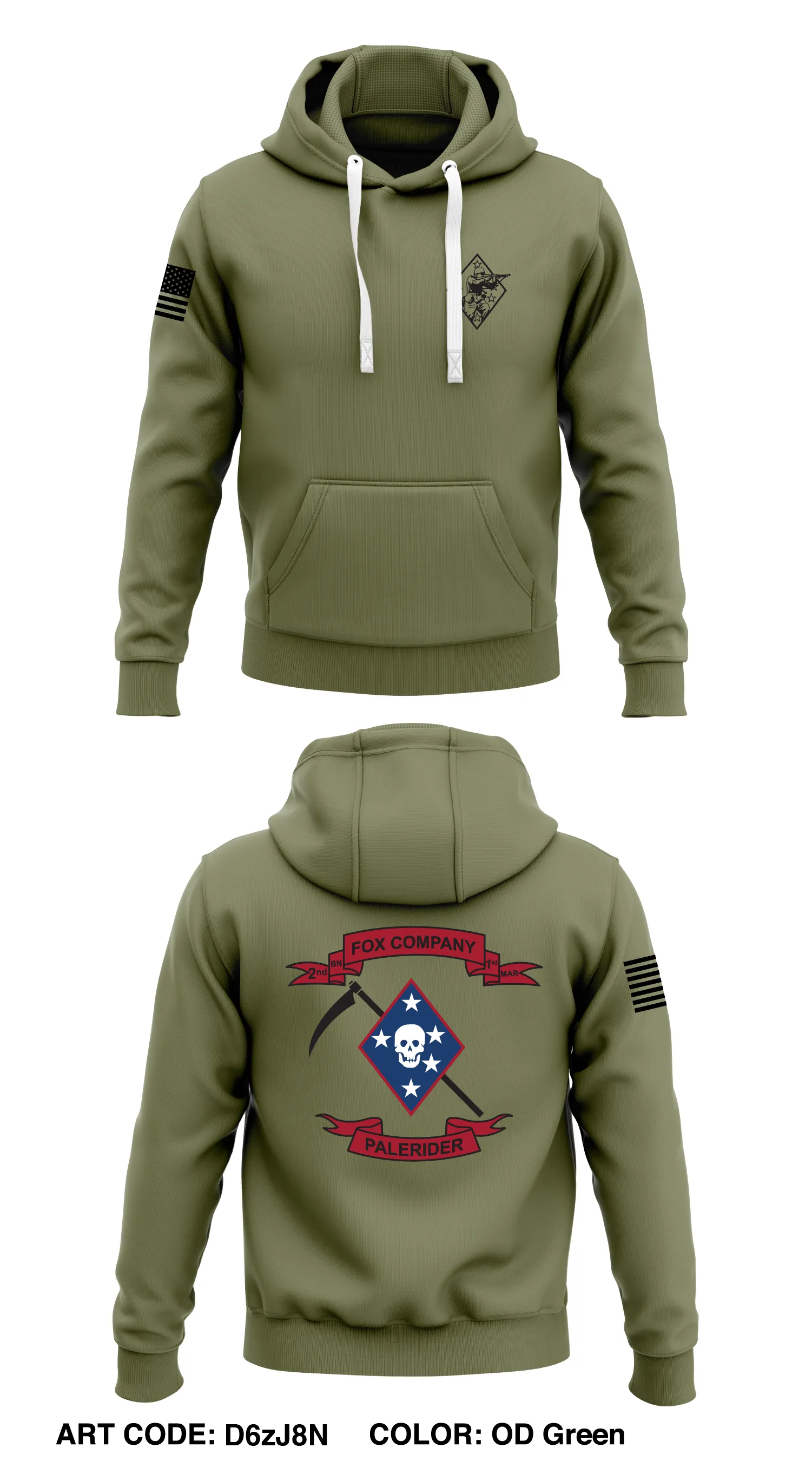 V21 Fox Company "Palerider" Core Men's Hooded Performance Sweatshirt - D6zJ8N