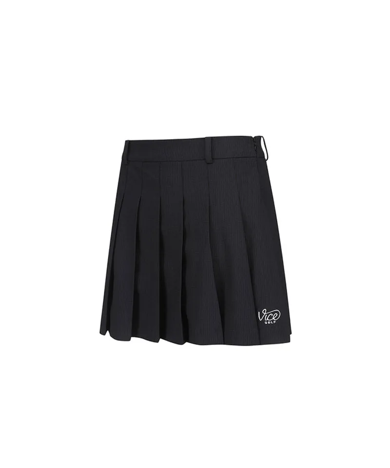 Vice Golf Atelier Women's Basic Pleats Skirt - Black